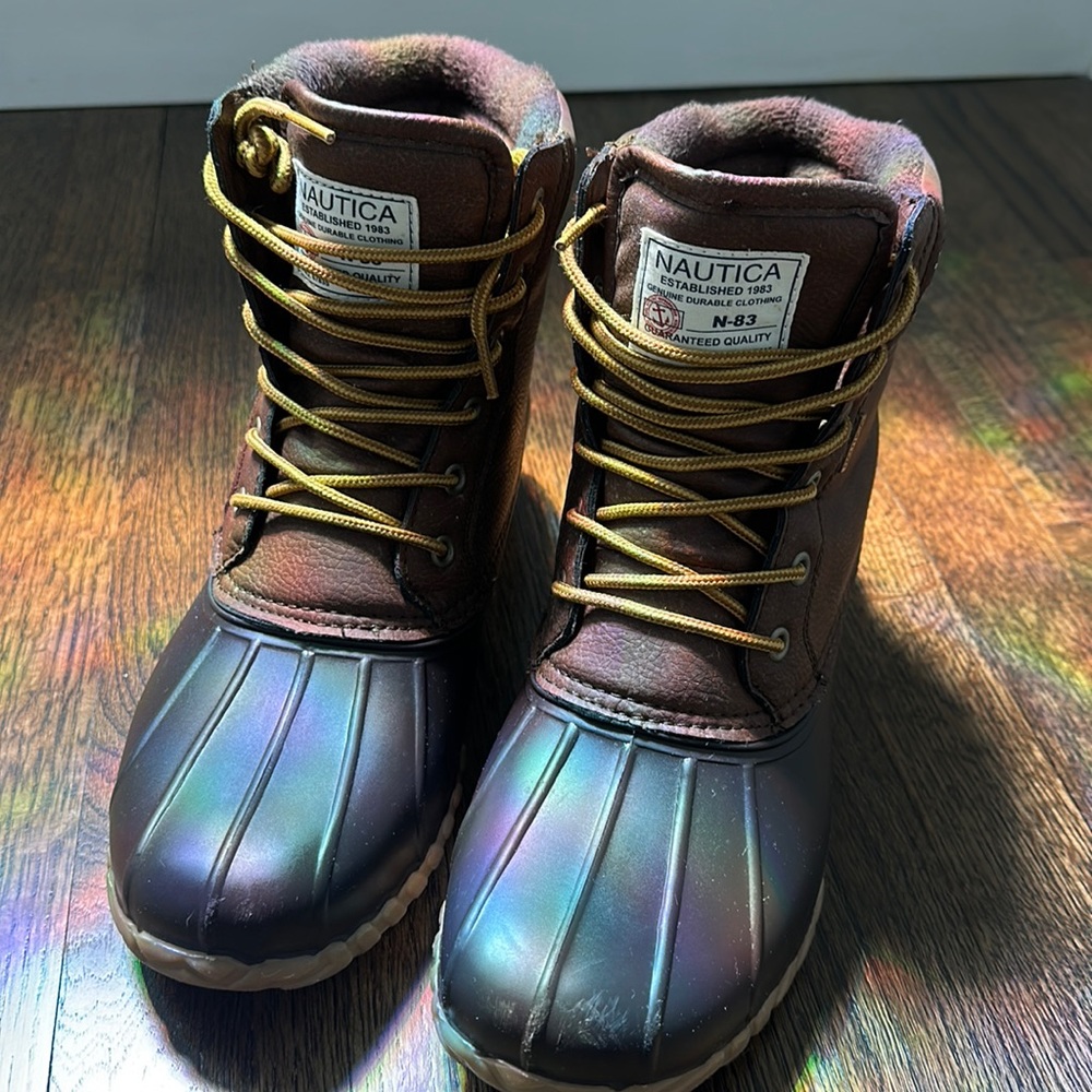 Nautica Brown Waterproof Duck Boots